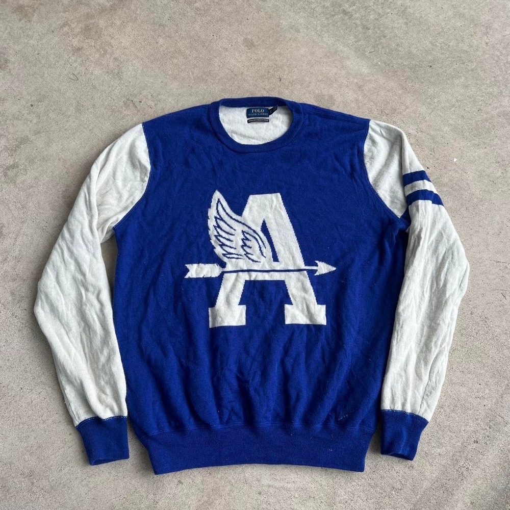 2000s Polo Ralph Lauren Letterman Rugby Sweater size XL